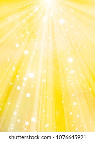 Vector   sparkle,yellow  background with rays, lights and stars.