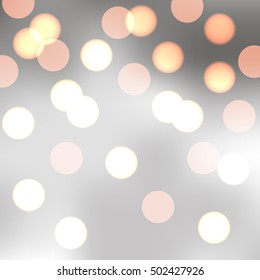 Vector sparkling bokeh illustration. Beautiful background for your design. EPS10