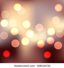 Vector sparkling bokeh illustration. Beautiful background for your design. EPS10