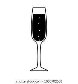 Vector sparkling champagne icon. Every piece isolated.