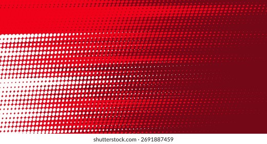 Vector sparkling dots or halftone sparkling pattern texture Pop Art Style Background. Halftone White and Red on background.