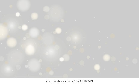 Vector sparkling light particles. Glowing bokeh light effect design. Glitter confetti overlay texture
