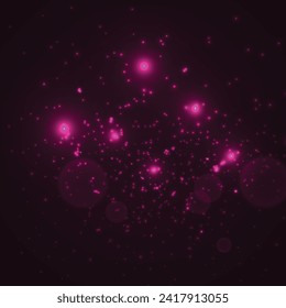 Vector sparkling pink shiny bokeh background design.
