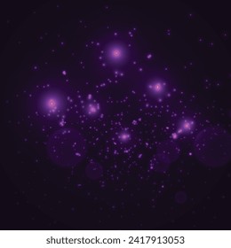 Vector sparkling purple shiny bokeh background design