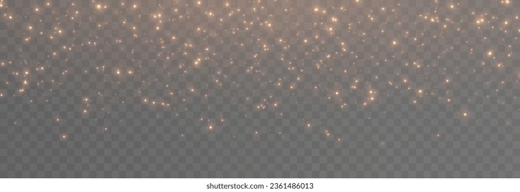 Vector sparkling sparkles. Light effect png. Sparkling dust png. Magic dust falling. Christmas light. Christmas background.