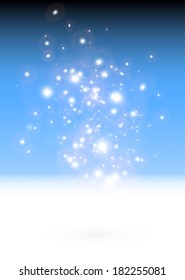 Vector sparks falling space background illustration  - Vector sparkling lights background template