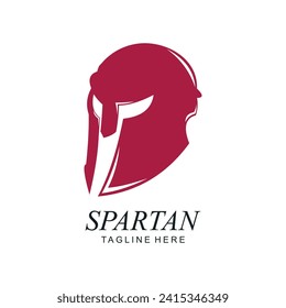 Vector de plantilla de logotipo de casco espartano vectorial