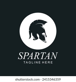 Vector de plantilla de logotipo de casco espartano vectorial