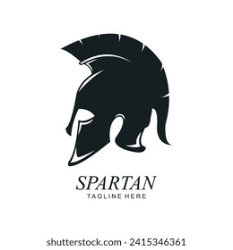 Vektorgrafik-Logo-Vorlage für den Spartan-Helm