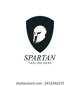 Vektorgrafik-Logo-Vorlage für den Spartan-Helm