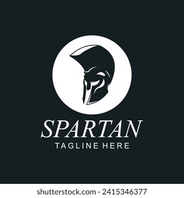 Vector spartan helmet logo template vector