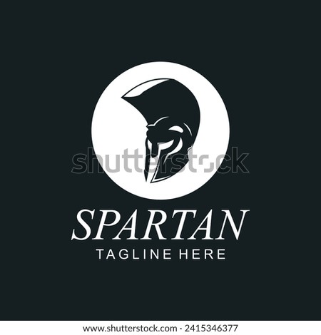 Vector spartan helmet logo template vector