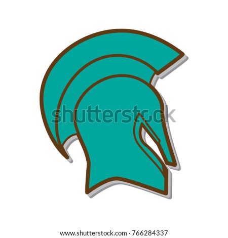 sticker helmet vector Spartan (Royalty Free Stock Vector Helmet Vector Sticker