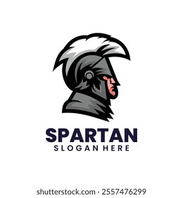 vector spartan mascot logo design