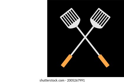 Vector the spatula illustration for logo the kitchen set