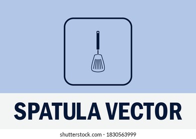 Vektorgrafik von Spatula einzeln auf pastellfarbenem Hintergrund. Für Designer.