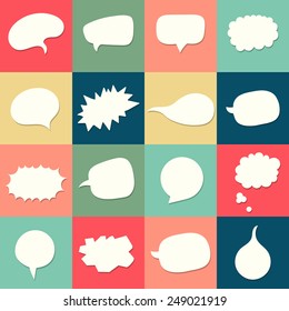 Vector Speach Bubbles Background Collection.