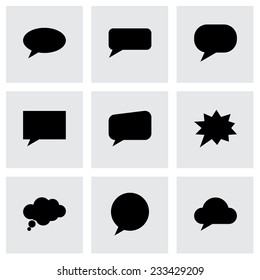 Vector Speach Bubbles Icon Set On Grey Background