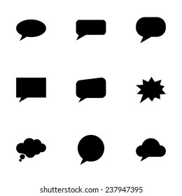 Vector Speach Bubbles Icon Set On White Background