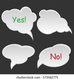 vector speach bubbles set. Elements for design, web sites. Eps10