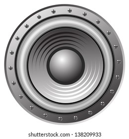 Vector Speaker Bass isolated on white background