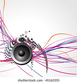 vector speaker design with artistic lines