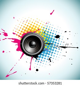 vector speaker design background illustration