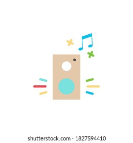 vector speaker flat icon illustration