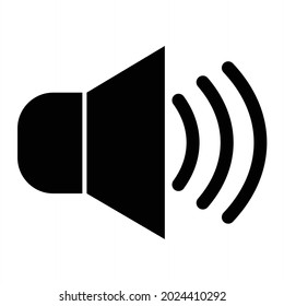 Diseño de iconos de glifos de altavoces vectores
