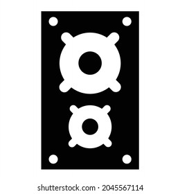 Vector Speaker Glyph Icon Design

