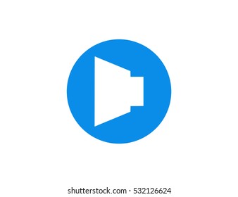 Vector speaker icon. Flat design style