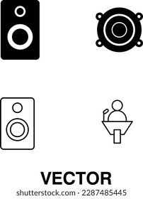 Vector speaker icon set vector illustration on white background..eps