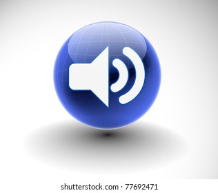 vector speaker icon web design element.