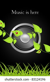 vector speaker on a natural background