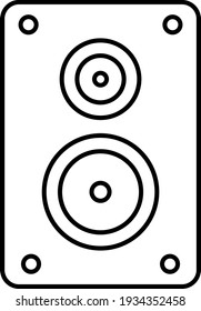 Diseño del icono de contorno del altavoz vectorial
