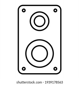  Diseño del icono de contorno del altavoz vectorial
