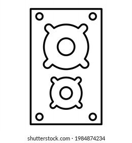 Vector Speaker Outline Icon Design
