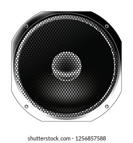 Stylish Vector Monochrome Detailed Illustration Speaker Stock Vector ...