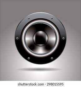 vector speaker realistic icon