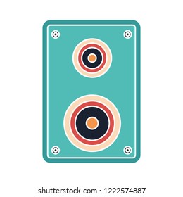 vector speakers illustration isolated.  audio sign  equipment icon - multimedia symbol