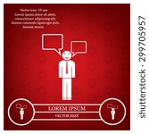 Vector speaking man icon isolated