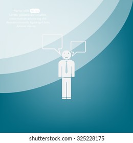 Vector speaking man icon isolated