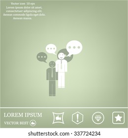 Vector speaking man icon isolated