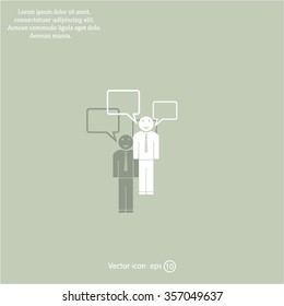 Vector speaking man icon isolated