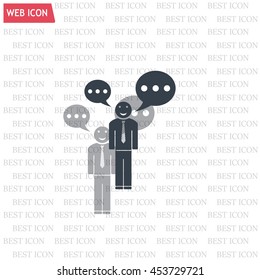 Vector speaking man icon isolated
