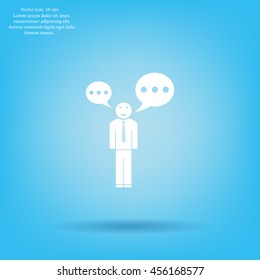 Vector speaking man icon isolated