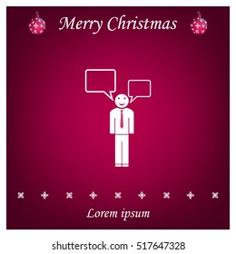 Vector speaking man icon isolated