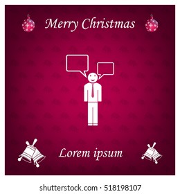 Vector speaking man icon isolated