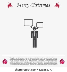 Vector speaking man icon isolated