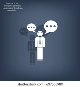 Vector speaking man icon isolated